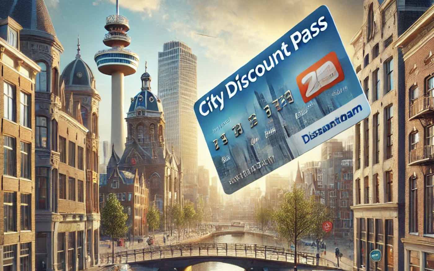 Amsterdam city with canal and City Discount Pass